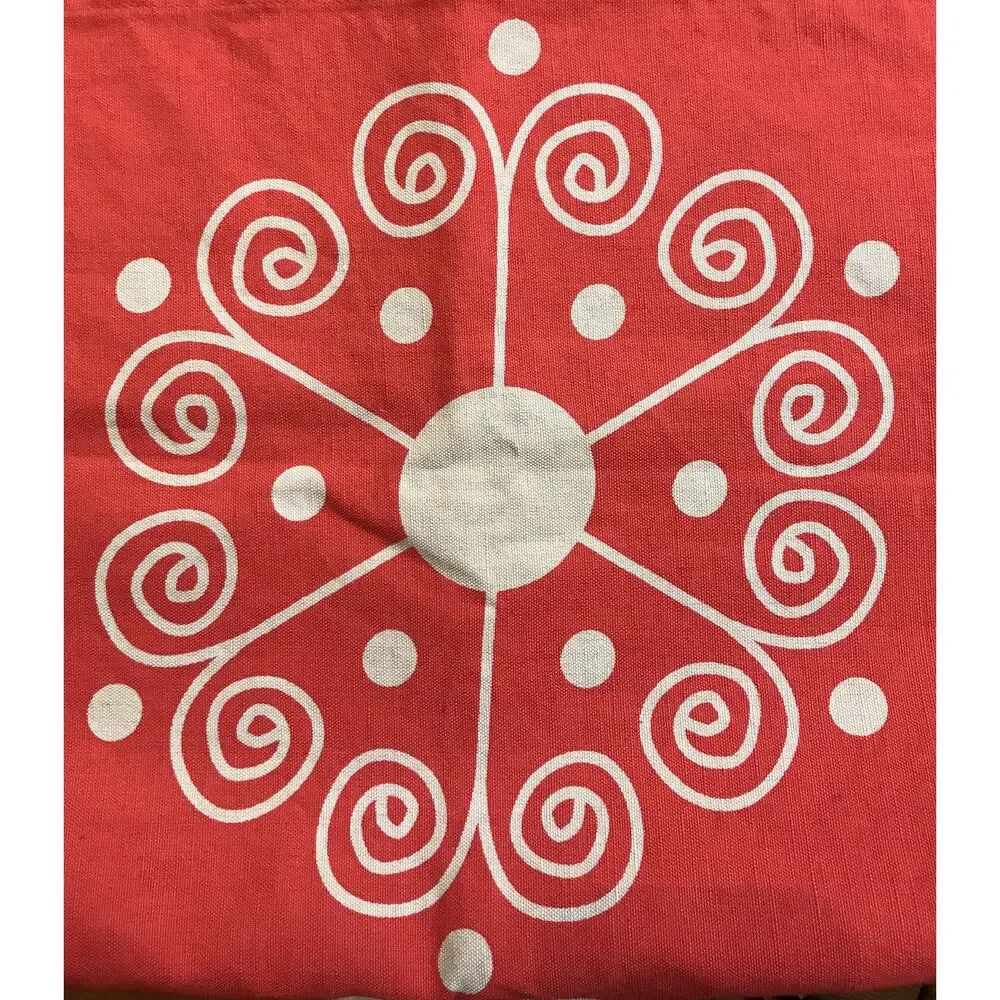 IKEA Isig Red Christmas Snowflake Winter Holiday Linen Cotton Table Runner 54